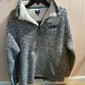 Grey quarter zip fleece jacket. Size XL